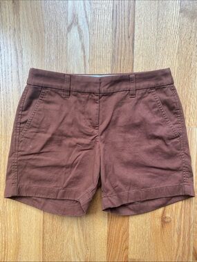 J. Crew Women's Rust Brown Cotton Bermuda Shorts